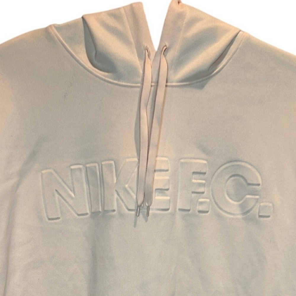 Nike F.C. Dri-FIT Soccer Hoodie Large Men's Pink Embossed Logo Thumbholes